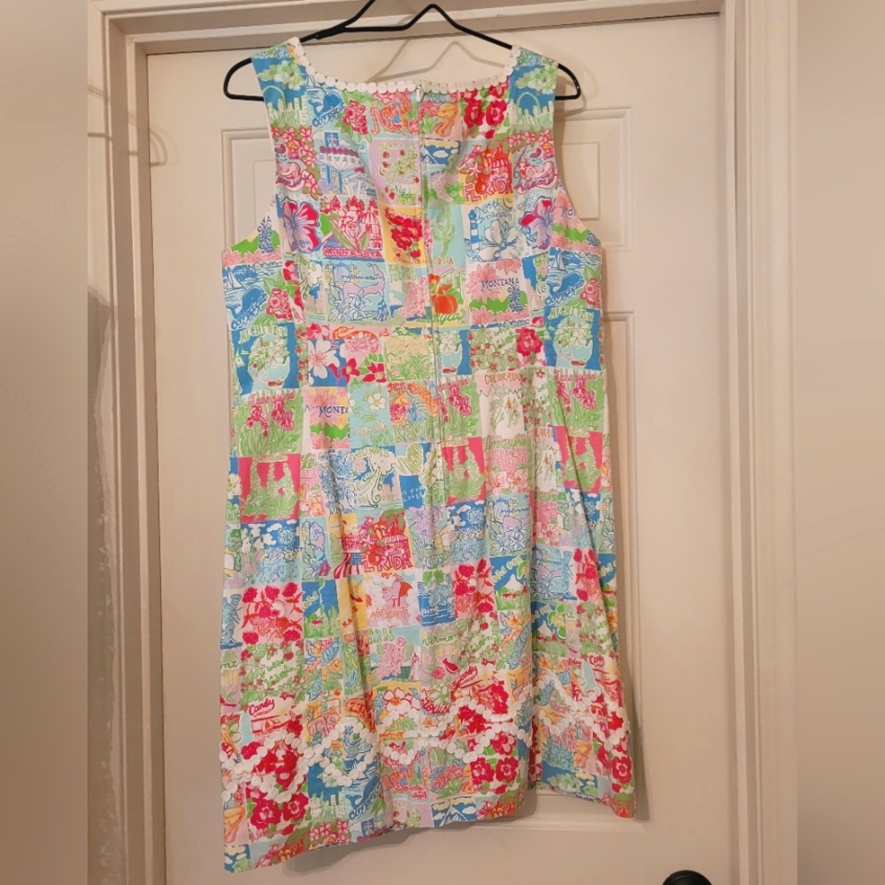 🦄❤️🔥 HTF Lilly Pulitzer Adelson State Of Mind Dress 14 - Picture 3 of 5